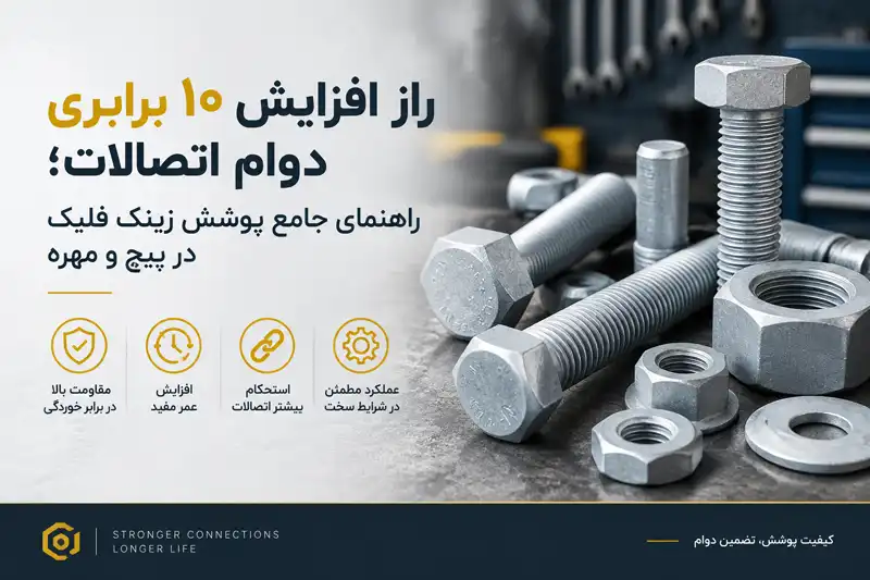 پوشش زینک فلیک در پیچ و مهره